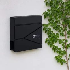 Outlet Postlåda med tidningsfack, 38x37x12 cm, Metall Postlådor & Brevlådor