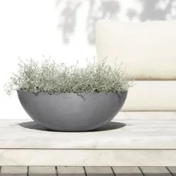 Pot Rond Vienna 50 Grå - Ø 50 x H. 18 cm - 22,3 L