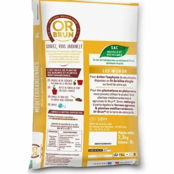 Potting compost OR BRUN 6 L Citrus