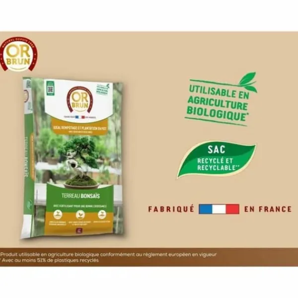 Hot Potting compost OR BRUN BROWN GOLD 6 L Jord & Sand