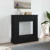 Hot Öppen spis infattning i svart ek med hylla – Dekorativ & lättskött | Storlek: 90x30x90 cm Öppna Spisar
