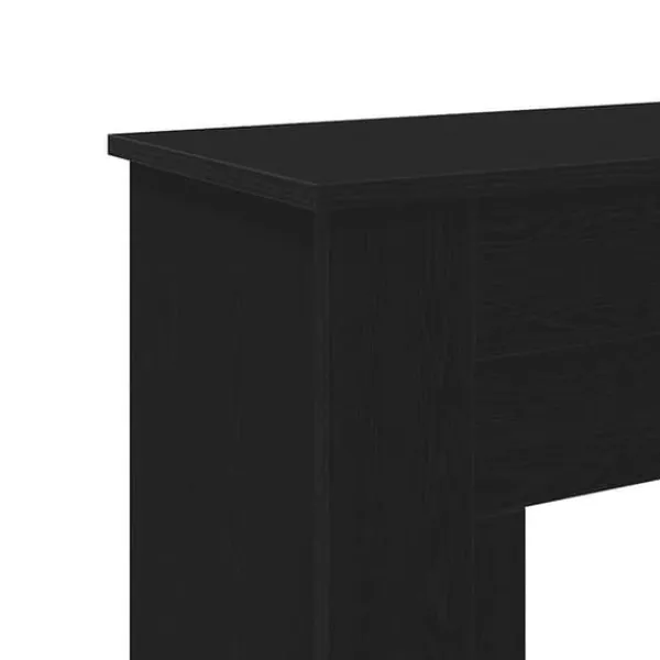 Hot Öppen spis infattning i svart ek med hylla – Dekorativ & lättskött | Storlek: 90x30x90 cm Öppna Spisar