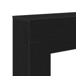 Öppen spisinsats i svart ek - Dekorativ spiselkrans för LED-låga | Färg: Svart | Storlek: 100x30x87,5 cm