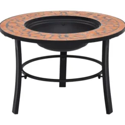 Clearance Öppna spisar - Living Eldfat med mosaik terrakotta 68cm keramik Öppna Spisar