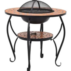 Sale Öppna spisar - Living Eldfat med mosaikbord terrakotta 68 cm keramik Öppna Spisar