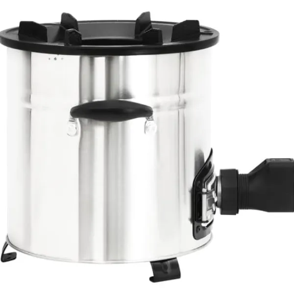 Clearance Öppna spisar - Living Vedeldad spis med USB-fläkt 35,5x26x28 cm rostfritt stål Vedeldade Kaminer