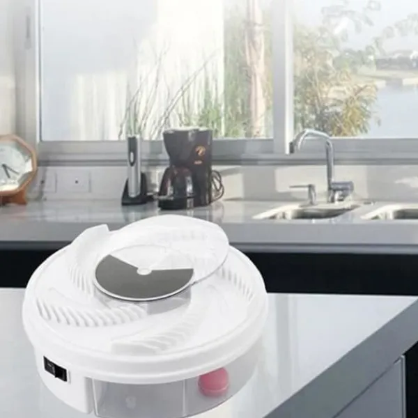 Discount Pretty Automatic Catcher USB Avtagbar elektrisk insektsfälla Rund Tvättbar fälla Vit Skadedjursfällor