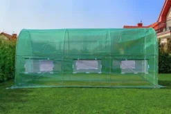 Viking Choice Professionell 450x200x200cm Växthus Tunnel för Hängivna Odlare - Hållbar Galvaniserad Stålram, UV-Resistent Täckning, Enkel Montering