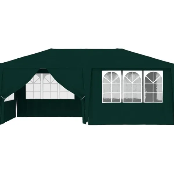 Outlet Professionellt partytält med väggar 4x6 m grön 90 g/m² Tält & Lusthus