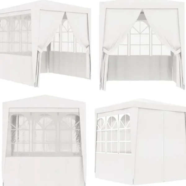 Professionellt partytält med väggar 2,5x2,5 m vit 90 g/m² - Partytält - Festtält - Home & Living