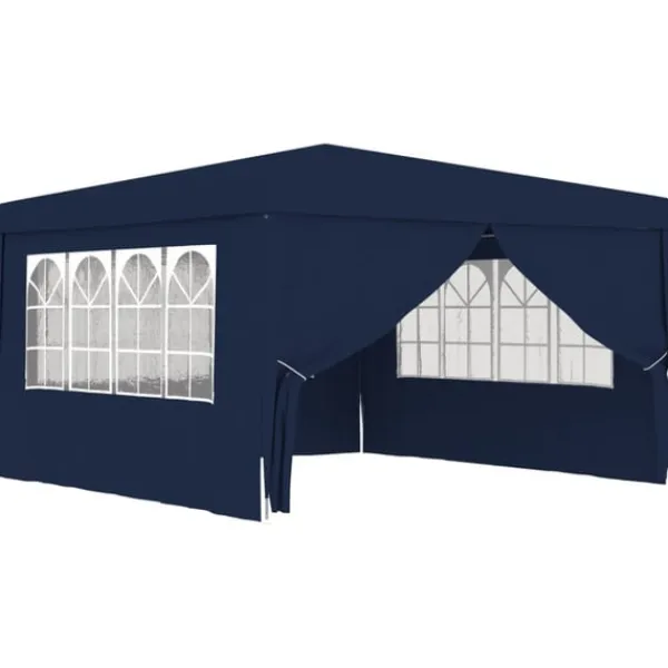 vidaXL Professionellt partytält med väggar 4x4 m blå 90 g/m²