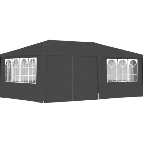 Hot Professionellt partytält med väggar 4x6 m antracit 90 g/m² Tält & Lusthus