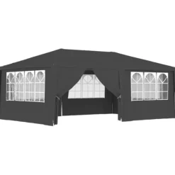 Hot Professionellt partytält med väggar 4x6 m antracit 90 g/m² Tält & Lusthus