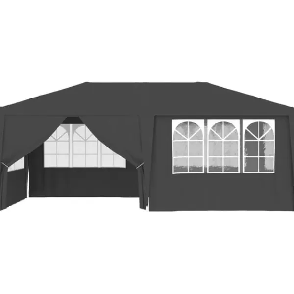Hot Professionellt partytält med väggar 4x6 m antracit 90 g/m² Tält & Lusthus