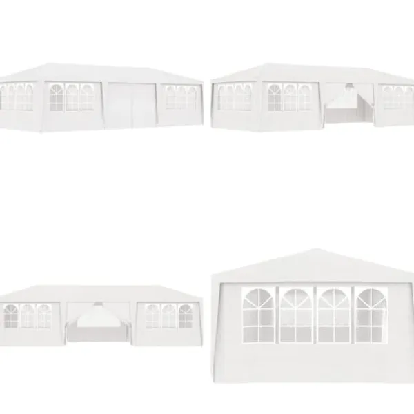 Professionellt partytält med väggar 4x9 m vit 90 g/m² - Partytält - Festtält - Home & Living Tält & Lusthus