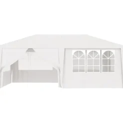 Professionellt partytält med väggar 4x6 m vit 90 g/m² - Partytält - Festtält - Home & Living