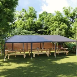 New Professionellt partytält 4x9 m - UV- och vattentåligt | Färg: Antracit | Material: 90 g/m² Tält & Lusthus