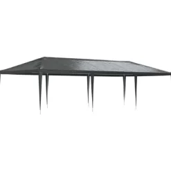 New Professionellt partytält 4x9 m - UV- och vattentåligt | Färg: Antracit | Material: 90 g/m² Tält & Lusthus