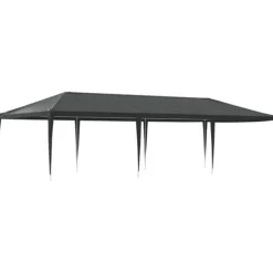 New Professionellt partytält 4x9 m - UV- och vattentåligt | Färg: Antracit | Material: 90 g/m² Tält & Lusthus