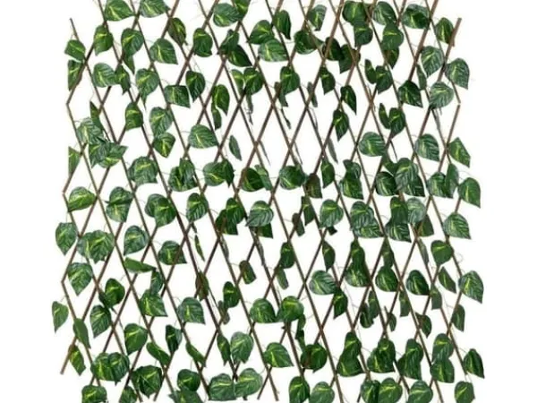 ProGarden spaljé galler med konstgjorda blad balkong terrass täcka konstgjorda murgröna växter 180x90 cm