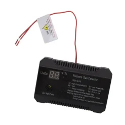 Propangasdetektor för husbil med högt 85dB larmljud - UL-certifierad sensor (svart)