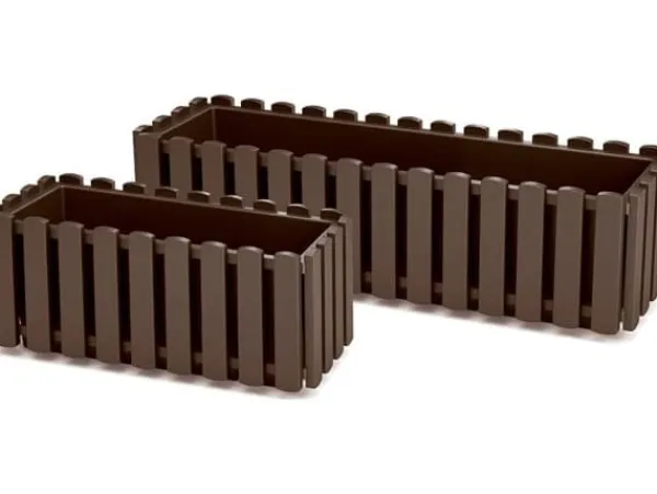 New Prosperplast Balkonglåda Boardee Fäktbox DDEF600 brun Krukor & Växtbehållare
