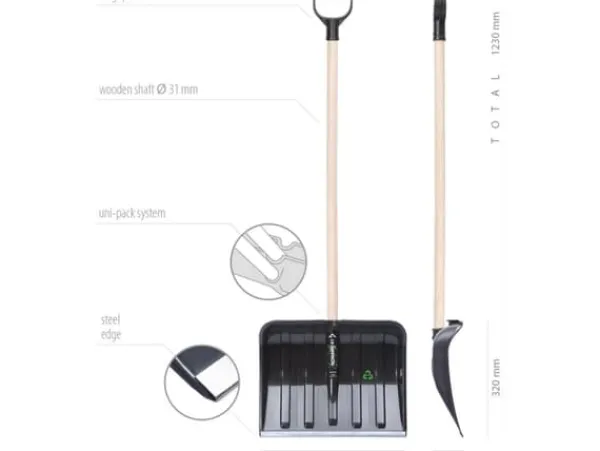 Discount Prosperplast PROSPERPLAST SNOW SHOVEL 41 ECO BLACK PILT41-S411 Snöborttagning