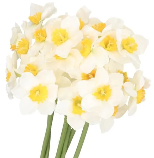 New PÅSKLILJEBUKETT PÅSKLILJEBLOMMOR 41 CM MED 6 GRENAR Snittblommor