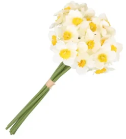 New PÅSKLILJEBUKETT PÅSKLILJEBLOMMOR 41 CM MED 6 GRENAR Snittblommor
