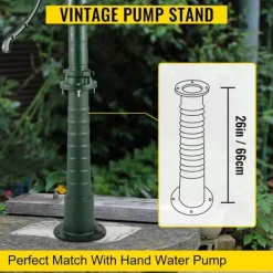 Best Pumpstativ i gjutjärn för svängpumpar 22,86x22,86x66cm, belagd handpumpställ med 8mm vägg, perfekt för trädgård och damm. Fontäner & Dammar