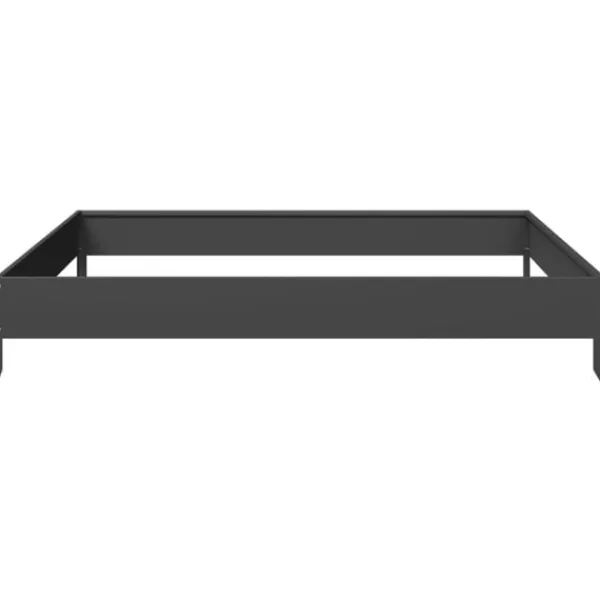 Best Rabattkant upphöjd svart 100x100x18,5 cm stål Planteringsbänkar