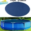 Viking Choice RAMROXX Solvärmd pooltäcke, 366 cm runt, UV-stabiliserad PE, Svart/Blå, 115µm