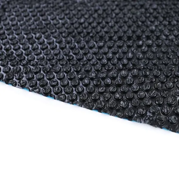Viking Choice RAMROXX Solvärmd pooltäcke, 366 cm runt, UV-stabiliserad PE, Svart/Blå, 115µm