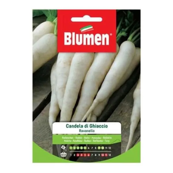 New Ravanello Candela Ghiaccio Frön - Blommor - Vit - Trädgård - Utomhus - Natur och landskap Fröer & Lökar
