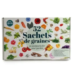 Rädisa och Nasturtium - Box med 52 paket frön att så