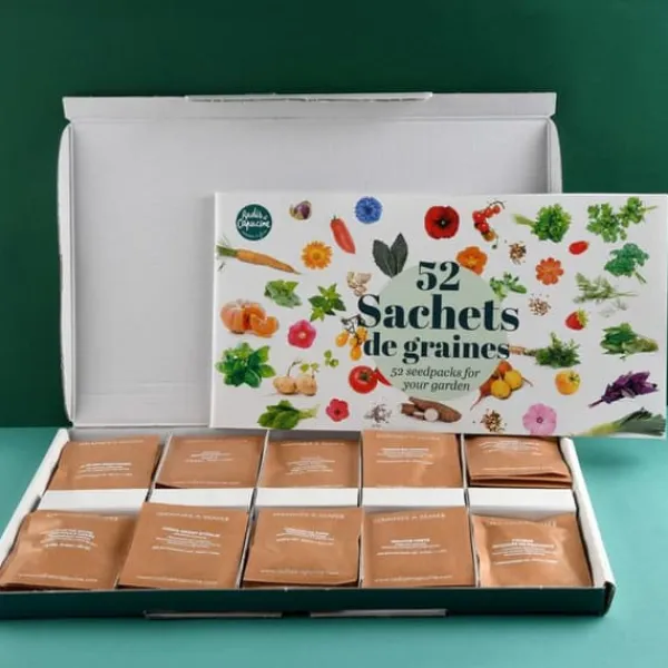 Rädisa och Nasturtium - Box med 52 paket frön att så