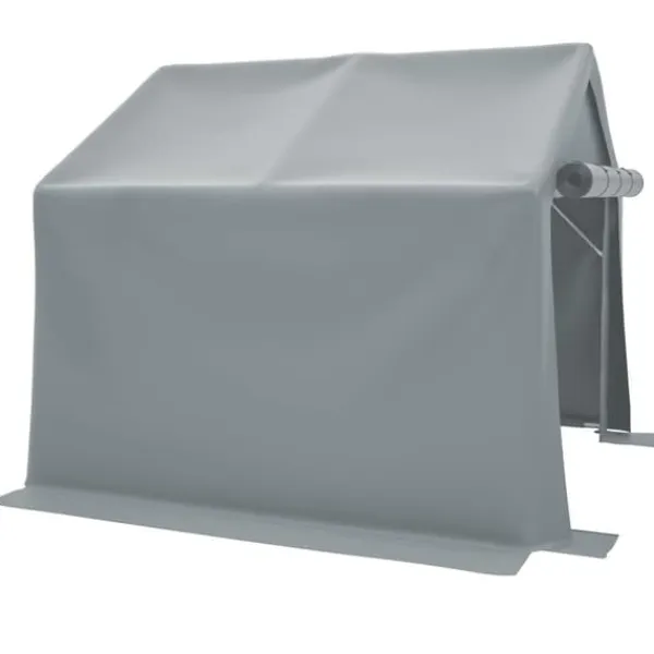 Redskapsbod och cykelskjul 244x241x217 cm trädgårdsförråd lagertält verktygsskjul mörkgrå