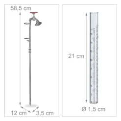 Outlet Regnmätare, 58,5x12x3,5 cm, Grå Regnmätare