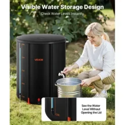 Best Regntunna, 201 L, 60x73 cm, Svart, PVC Regntunnor