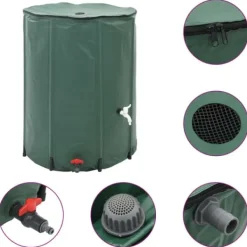 Clearance Regntunna hopfällbar med kran 1350 L Regntunnor