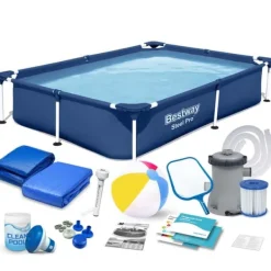 Bestway Rektangulär poolram 221x150x43 cm 16-i-1 56401N