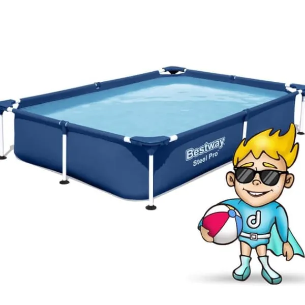 Bestway Rektangulär poolram 221x150x43 cm 16-i-1 56401N