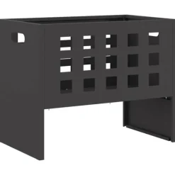 Online Rektangulär utomhuseldstad i svart stål | Storlek: 50x30x40 cm Öppna Spisar
