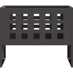 Online Rektangulär utomhuseldstad i svart stål | Storlek: 50x30x40 cm Öppna Spisar