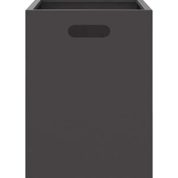Online Rektangulär utomhuseldstad i svart stål | Storlek: 50x30x40 cm Öppna Spisar