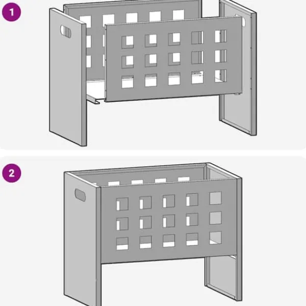 Online Rektangulär utomhuseldstad i svart stål | Storlek: 50x30x40 cm Öppna Spisar