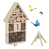 Relaxdays Fristående Insektshotell, Insektshus, Bee Refuge, Nest Hut Garden HxBxD: 140x47x47cm, Nature