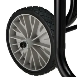 New Relaxdays Trävagn, 2 i 1, stockkorg med hjul, stål, upp till 45 kg, transport & förvaring, svart Tillbehör Till Vedeldade Kaminer & Öppna Spisar