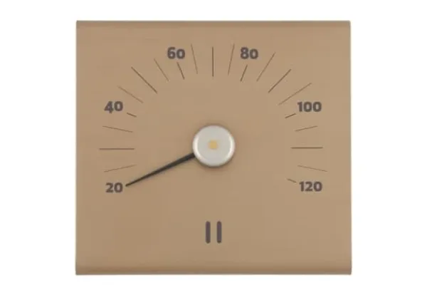 Relaxed Sauna Termometer, aluminium, champagne