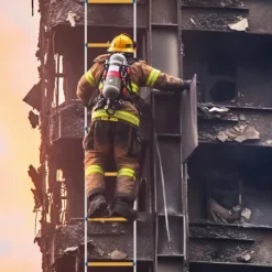 Replstege - Brand- och Räddningsstege - 12 m Längd - 200 kg Maxbelastning - För Utrymning och Byggarbetsplats Beredskapsplaner